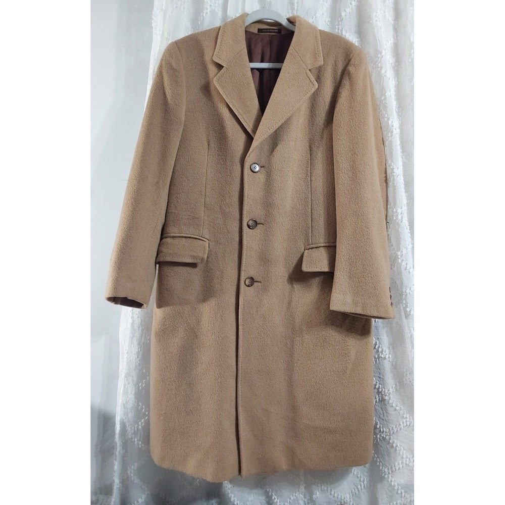 100% Black Diamond Cashmere Men's Vintage Overcoat